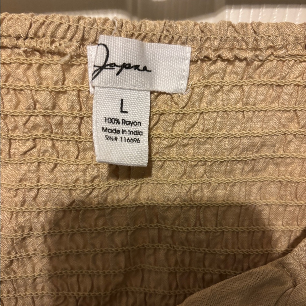 Beige Ruched Blouse - Picture 3 of 3